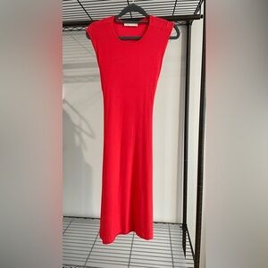 Stefanel red tie back dress size M